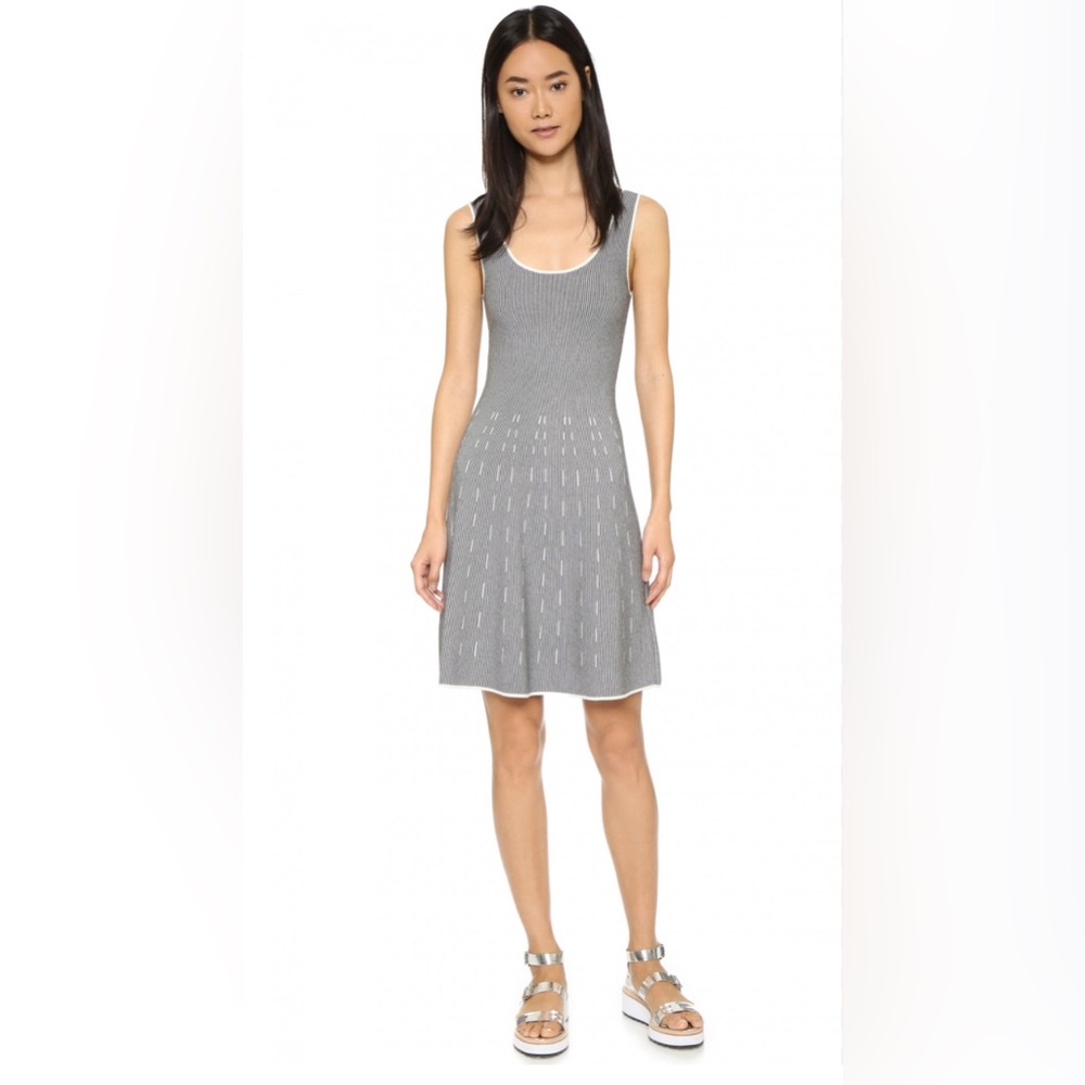 Theory Women Dress Codris Geometric Knit Sleeveles Sz S